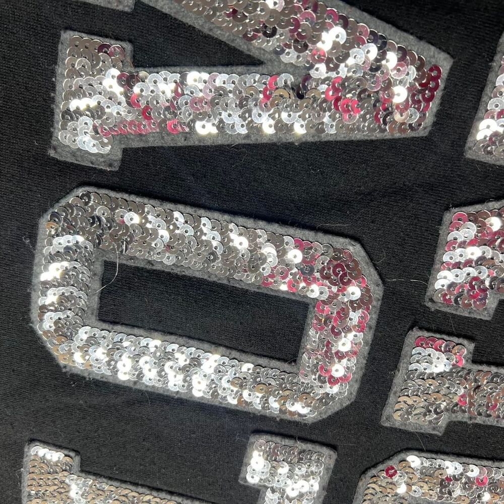 Victoria’s Secret Love Pink Bling Faux Fur Lined Zip Up Hoodie - Picture 7 of 8